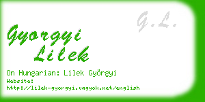 gyorgyi lilek business card